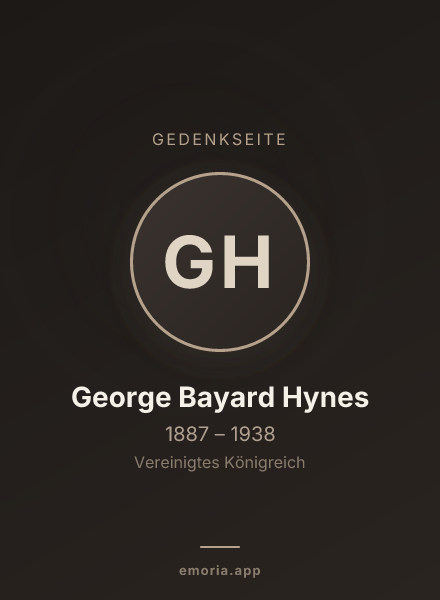 Gedenkportrait von George Bayard Hynes