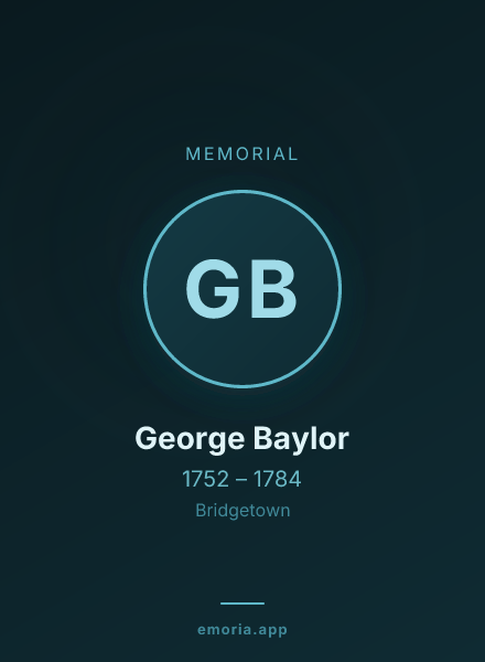 Memorial portrait of George Baylor