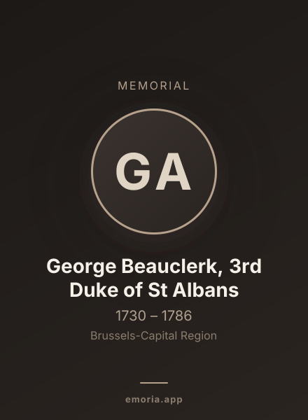 Memorial portrait of George Beauclerk, 3rd Duke of St Albans