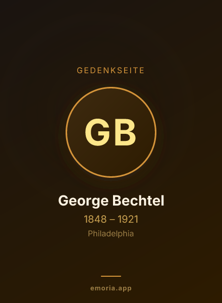 Gedenkportrait von George Bechtel
