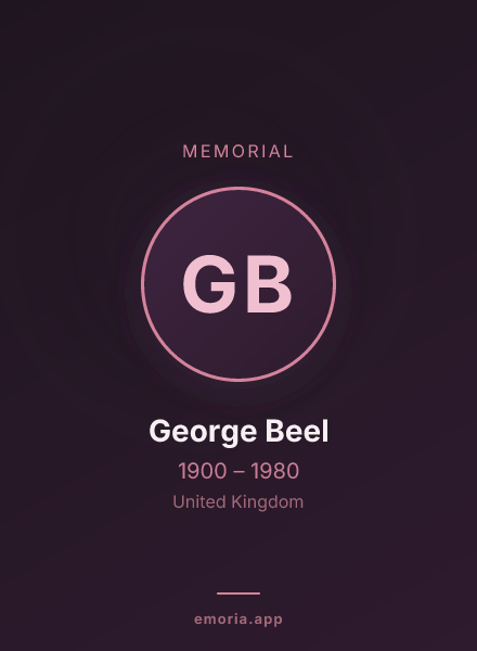 Memorial portrait of George Beel