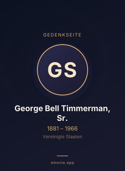 Gedenkportrait von George Bell Timmerman, Sr.