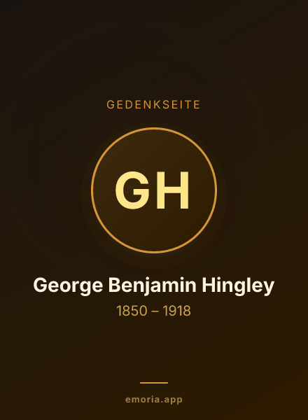 Gedenkportrait von George Benjamin Hingley