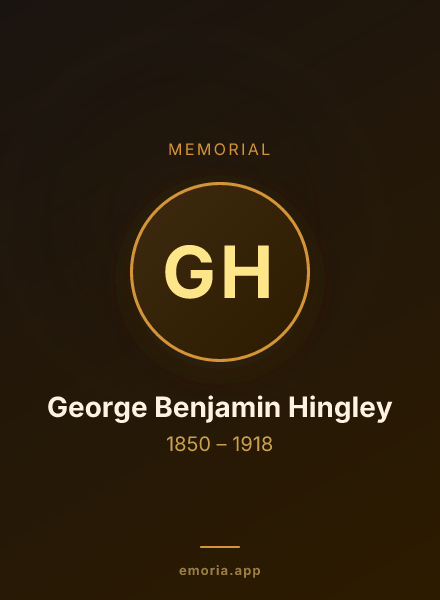 Memorial portrait of George Benjamin Hingley