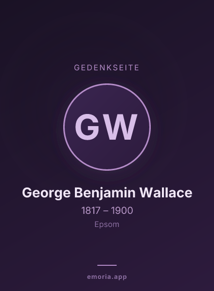 Gedenkportrait von George Benjamin Wallace