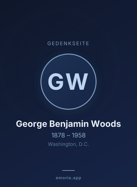 Gedenkportrait von George Benjamin Woods