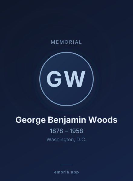 Memorial portrait of George Benjamin Woods