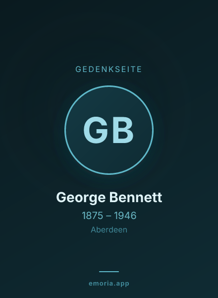 Gedenkportrait von George Bennett