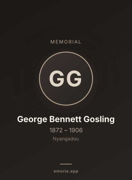 Memorial portrait of George Bennett Gosling