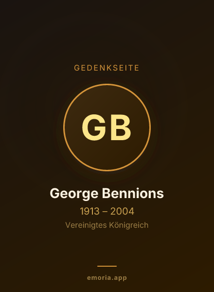 Gedenkportrait von George Bennions