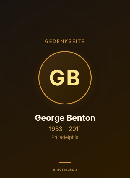 Gedenkportrait von George Benton