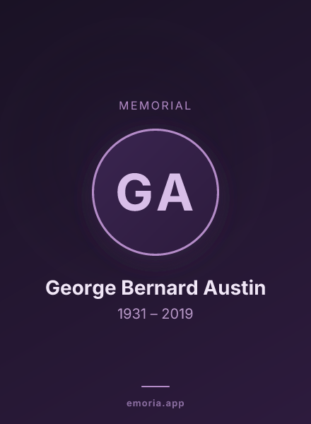 Memorial portrait of George Bernard Austin