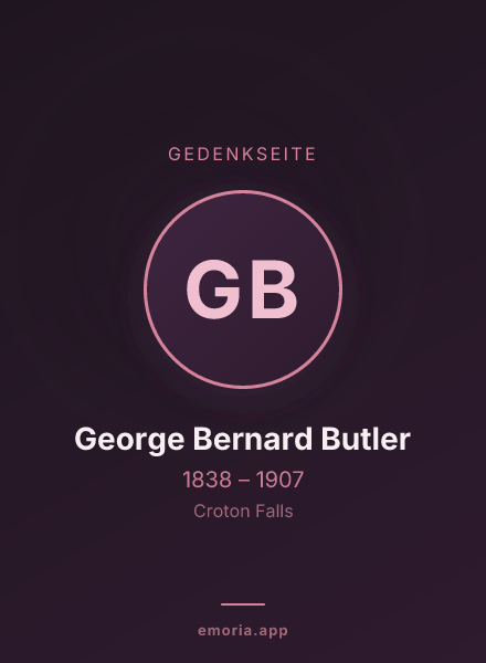 Gedenkportrait von George Bernard Butler