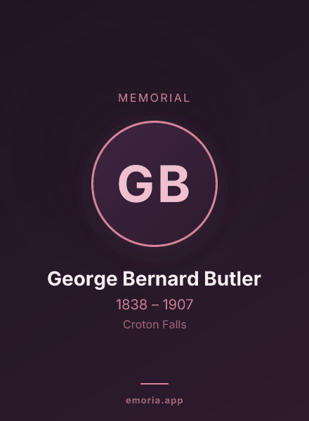 Memorial portrait of George Bernard Butler
