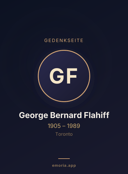 Gedenkportrait von George Bernard Flahiff
