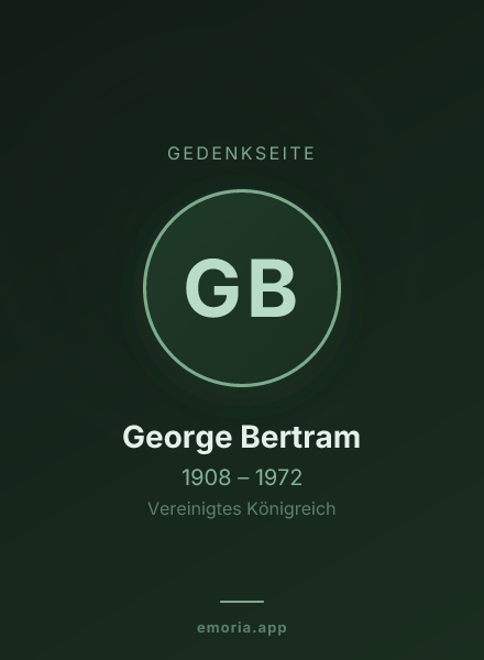 Gedenkportrait von George Bertram
