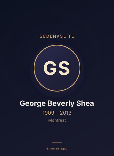 Gedenkportrait von George Beverly Shea