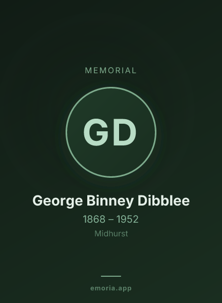 Memorial portrait of George Binney Dibblee
