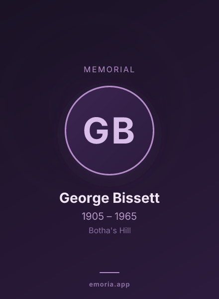 Memorial portrait of George Bissett