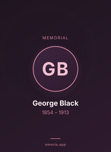 Memorial portrait of George Black