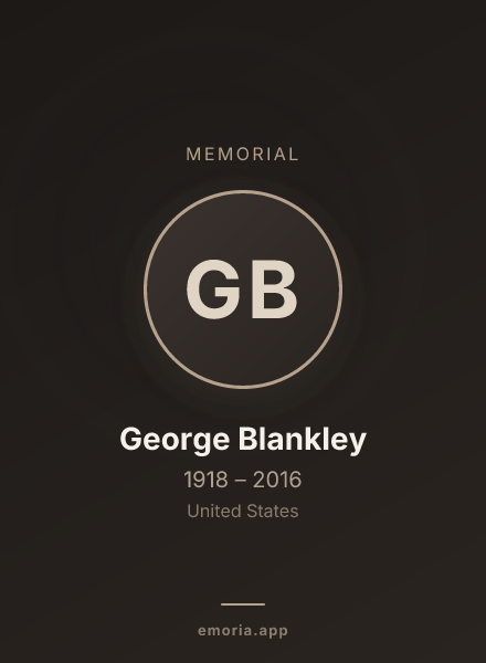 Memorial portrait of George Blankley