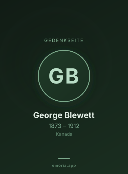 Gedenkportrait von George Blewett