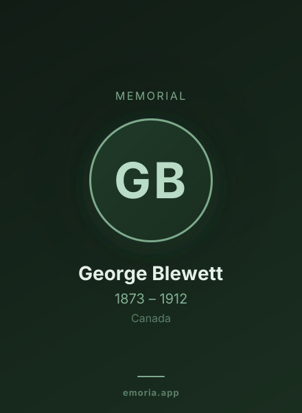 Memorial portrait of George Blewett