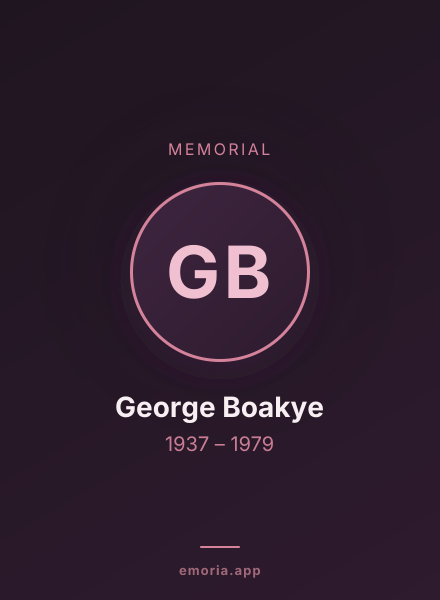 Memorial portrait of George Boakye
