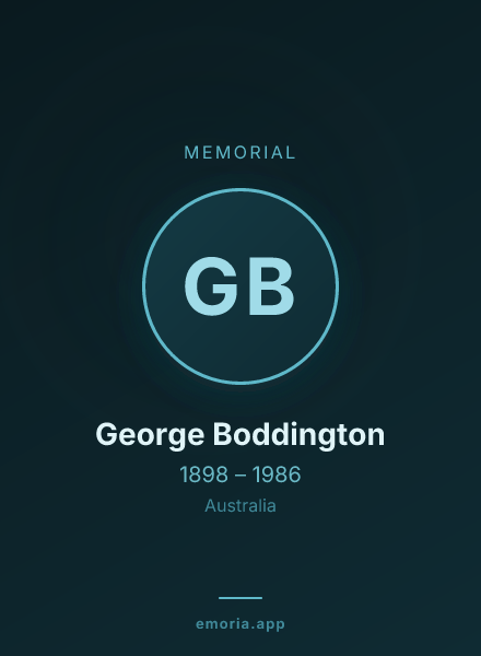 Memorial portrait of George Boddington