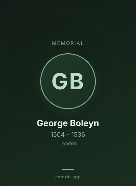 Memorial portrait of George Boleyn