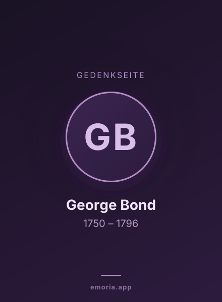 Gedenkportrait von George Bond