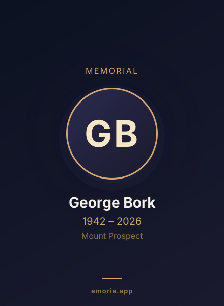 Memorial portrait of George Bork