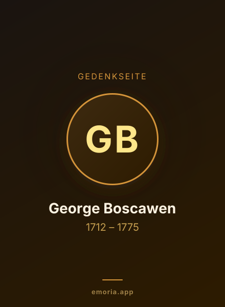 Gedenkportrait von George Boscawen