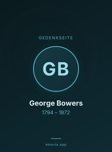 Gedenkportrait von George Bowers