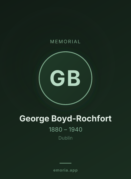 Memorial portrait of George Boyd-Rochfort