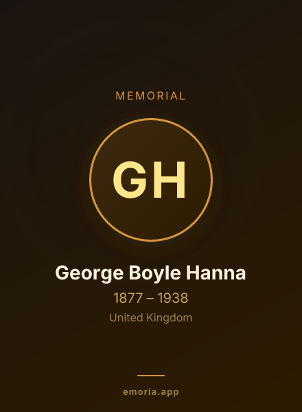Memorial portrait of George Boyle Hanna