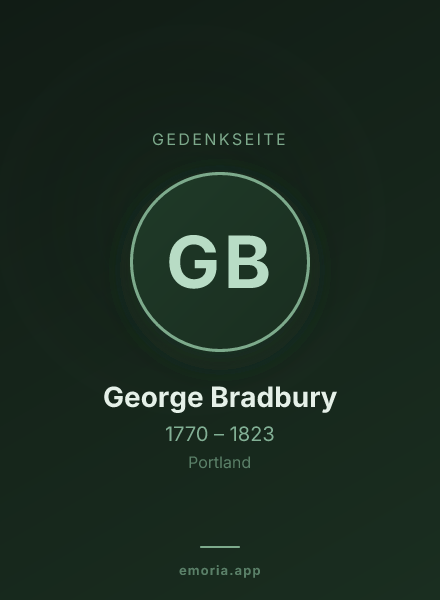 Gedenkportrait von George Bradbury
