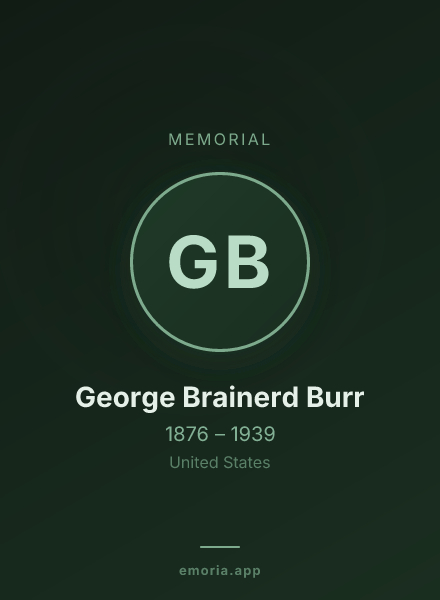 Memorial portrait of George Brainerd Burr