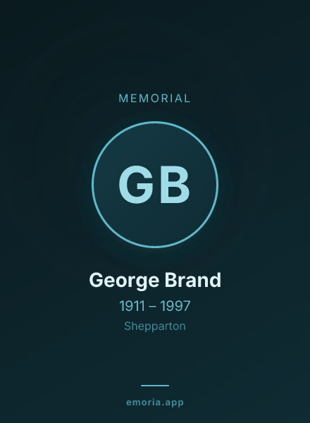 Memorial portrait of George Brand