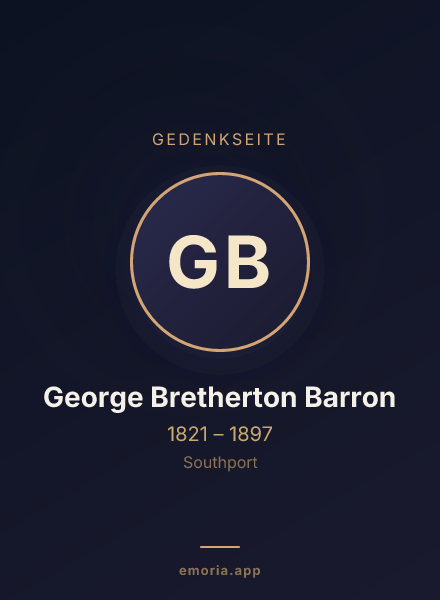 Gedenkportrait von George Bretherton Barron