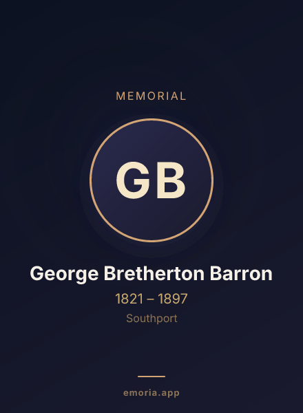Memorial portrait of George Bretherton Barron