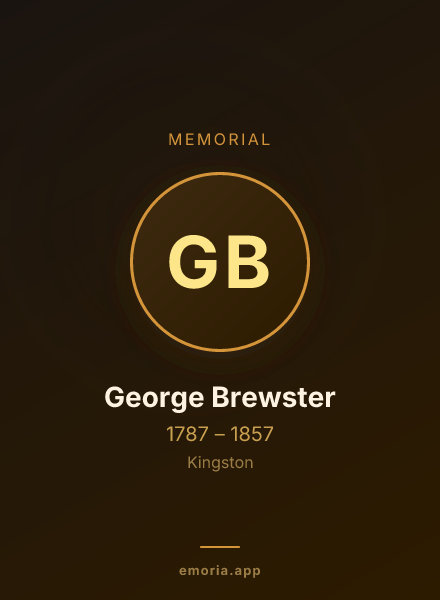 Memorial portrait of George Brewster