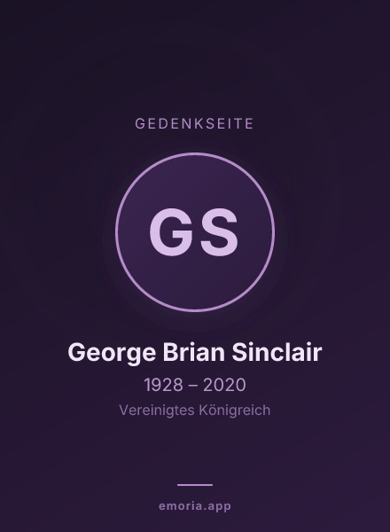Gedenkportrait von George Brian Sinclair
