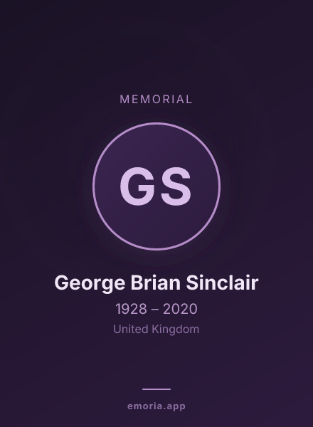 Memorial portrait of George Brian Sinclair