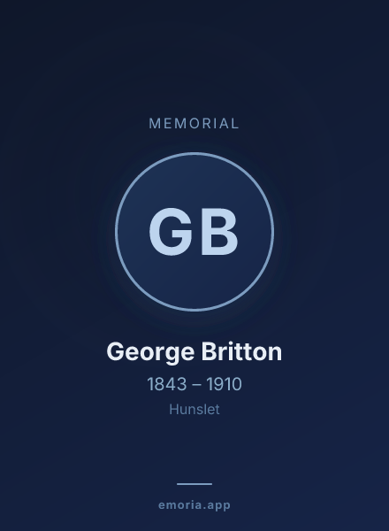 Memorial portrait of George Britton