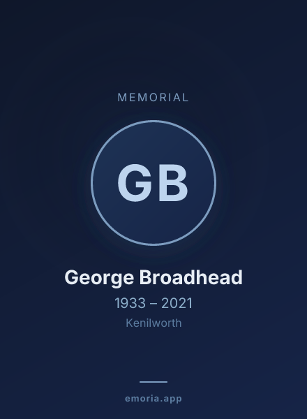 Memorial portrait of George Broadhead