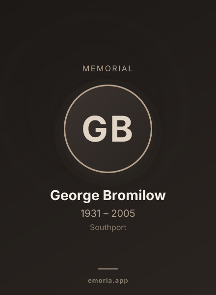 Memorial portrait of George Bromilow