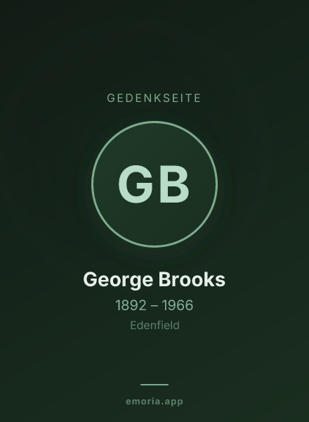 Gedenkportrait von George Brooks