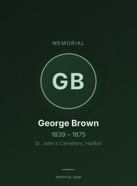 Memorial portrait of George Brown