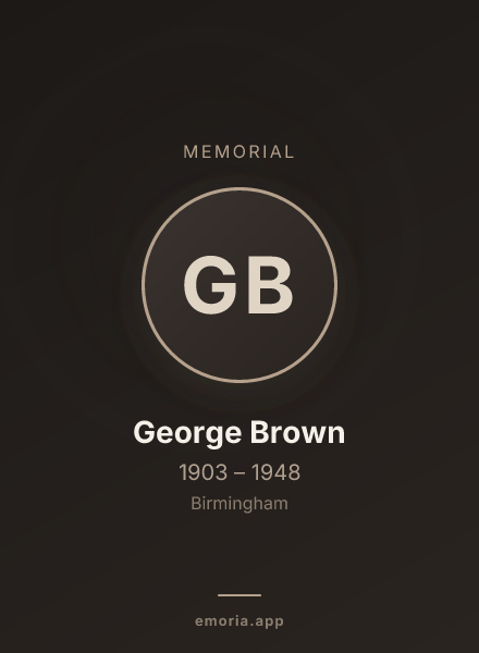 Memorial portrait of George Brown